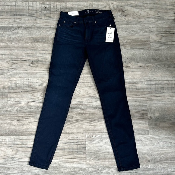 NWT 7 for all Mankind Slim Illusion Midrise Skinny Sz 30 - Picture 1 of 12